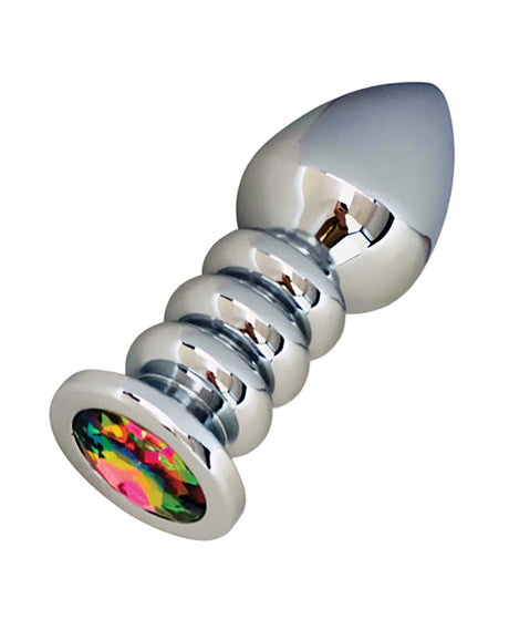 Gender Fluid Excite! Extendo Anal Plug, Tapered — Silver