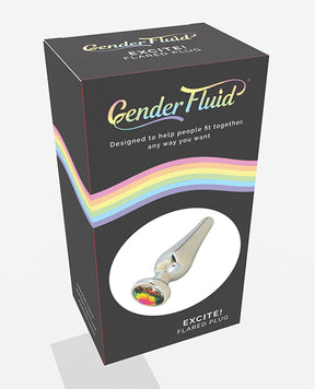 Gender Fluid Excite! Flared Plug - Silver by Gender Fluid