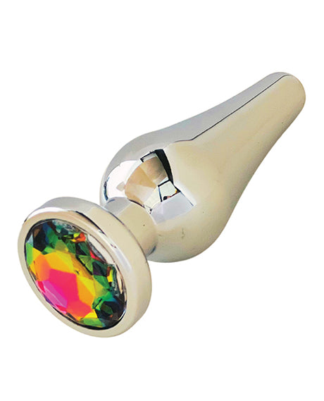Gender Fluid Excite! Tapered Flared Anal Plug — Silver