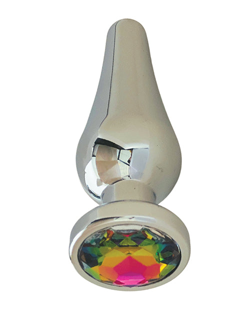 Gender Fluid Excite! Tapered Flared Anal Plug — Silver