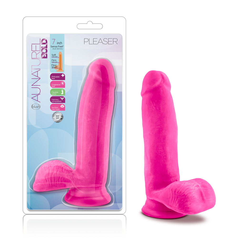 Au Natural - Bold - Pleaser - 7 Inch Dildo - Pink by Blush