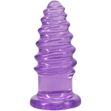 Doc Johnson Crystal Jellies Anal Twist — 6 Inch, Purple - DJ0289-13-CD