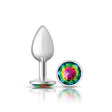 Viben Rainbow Round Gem Metal Anal Plug - Small - VB-CC9117