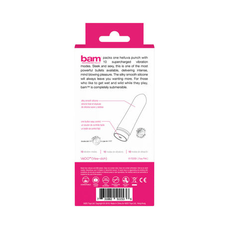 VeDO Bam Rechargeable Bullet - Hot in Bed Pink - VI-F0309