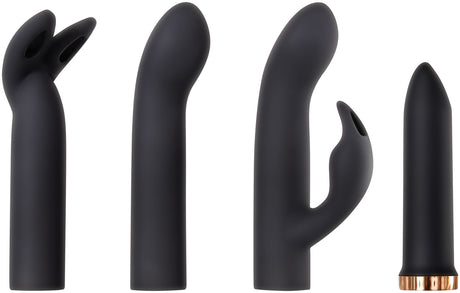 Evolved Novelties Four Play Interchangeable Bullet Vibrator - EN-RS-5613-2