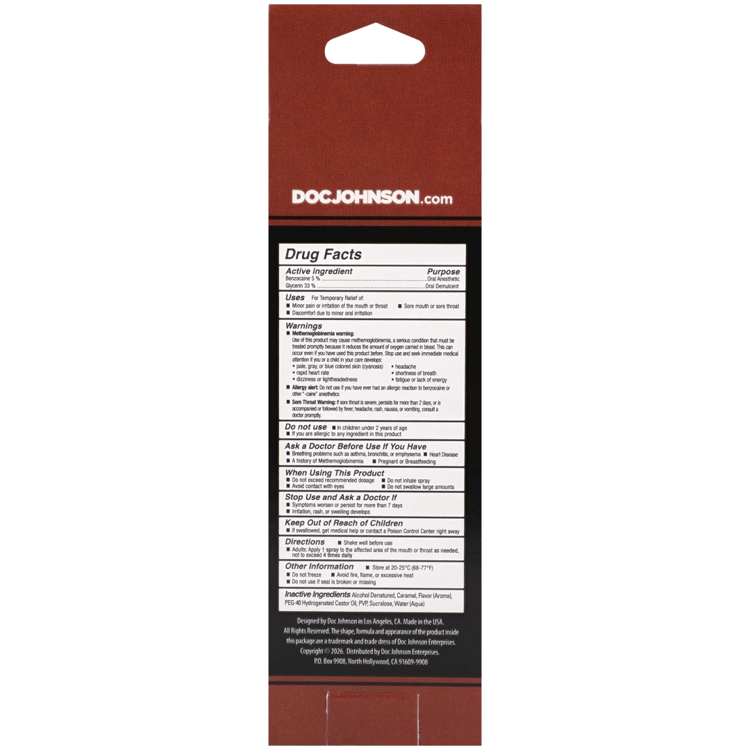 GoodHead by Doc Johnson Deep Throat Spray — Double Chocolate, 2 fl oz - DJ1366-06-BX