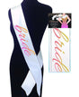 Little Genie Glitterati Bride Sash — White, 68 in (172.72 cm) - LG-NVC106