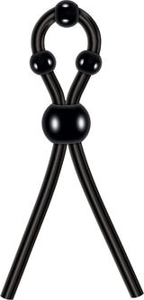 Evolved Novelties Ultimate Silicone Lasso — Black Penis Ring - ZE-CR-3183-2