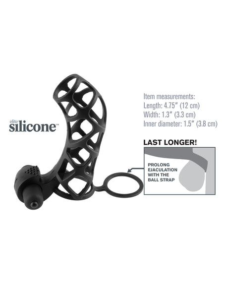Fantasy X-Tensions Extreme Silicone Power Cage - Black by Pipedream