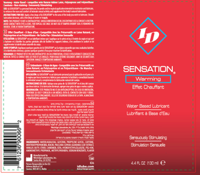 I.D. Lubricants I.D. Sensation Warming Water-Based Lubricant, 4.4 oz - ID-SNS-04
