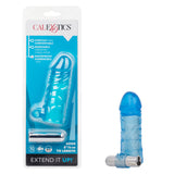 Up Extended It Up Vibrating Extension Sleeve - Blue Rechargeable by CalExotics