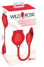 Icon Brands Wild Rose Dual-Ended Suction & Bullet Vibrator — Red - IC1703