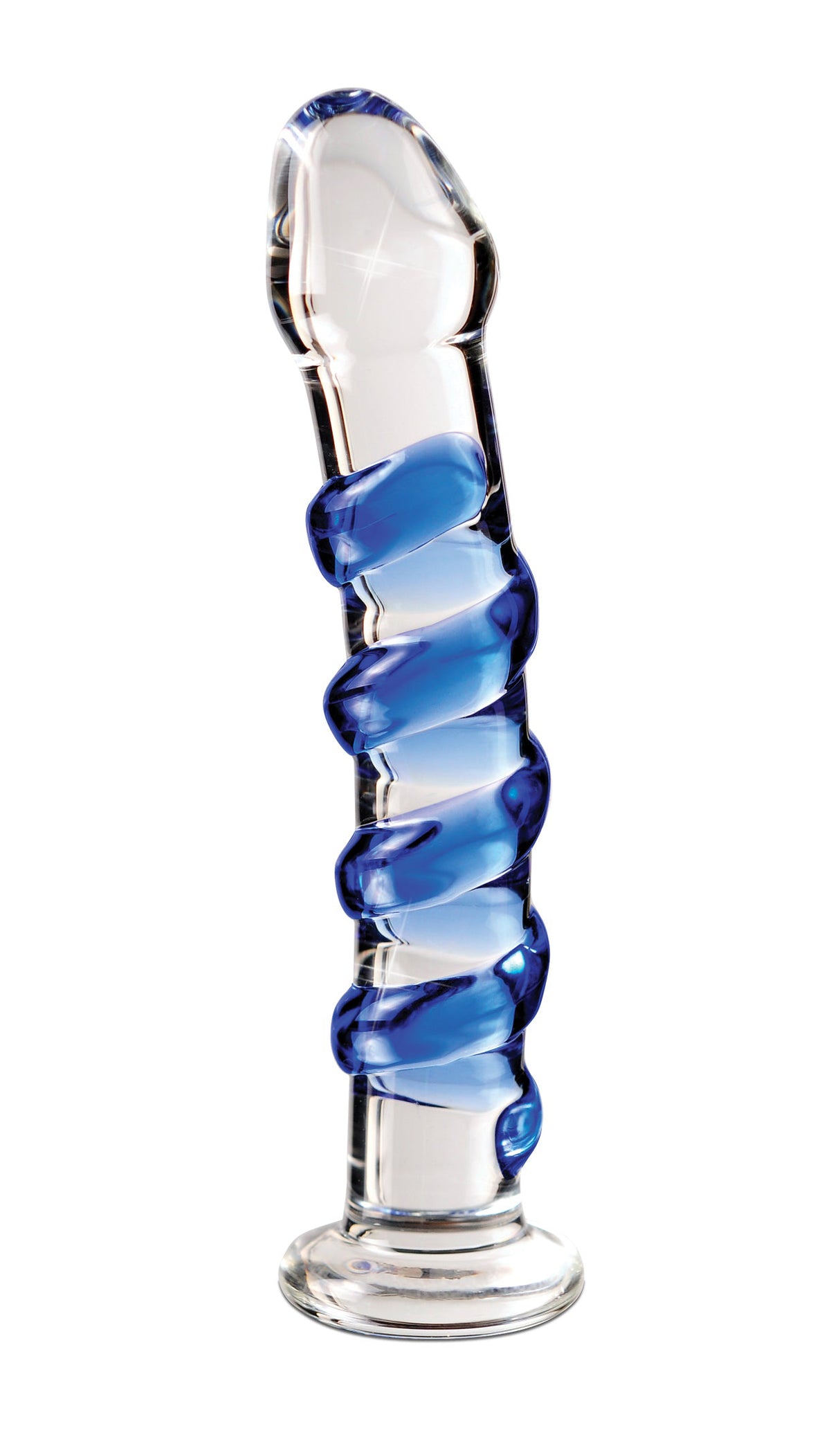 Pipedream Icicles No. 5 Glass Wand — Clear/Blue, 7 in - PD2905-00