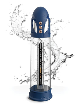 Pipedream Max Boost Pro Flow Penis Pump — Blue/Clear - PD325025