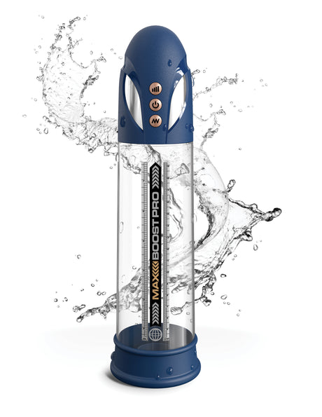 Pipedream Max Boost Pro Flow Penis Pump — Blue/Clear - PD325025