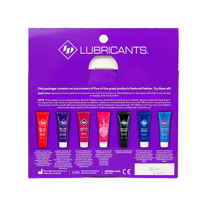 ID Sensual Lubricants 5 Pack Assorted Sampler by I.D. Lubricants