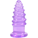Doc Johnson Crystal Jellies Anal Twist — 5 Inch, Purple - DJ0289-09-CD