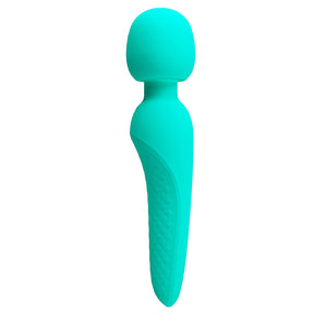 Pretty Love Meredith Super Soft Silicone Wand Vibrator, Turquoise - BI-014668-4