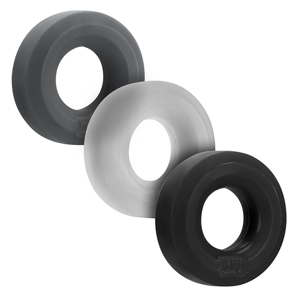 Oxballs Hunkyjunk HUJ3 C-Ring 3-Pack — Tar/Multi - OX-HUJ-102-TARMULTI