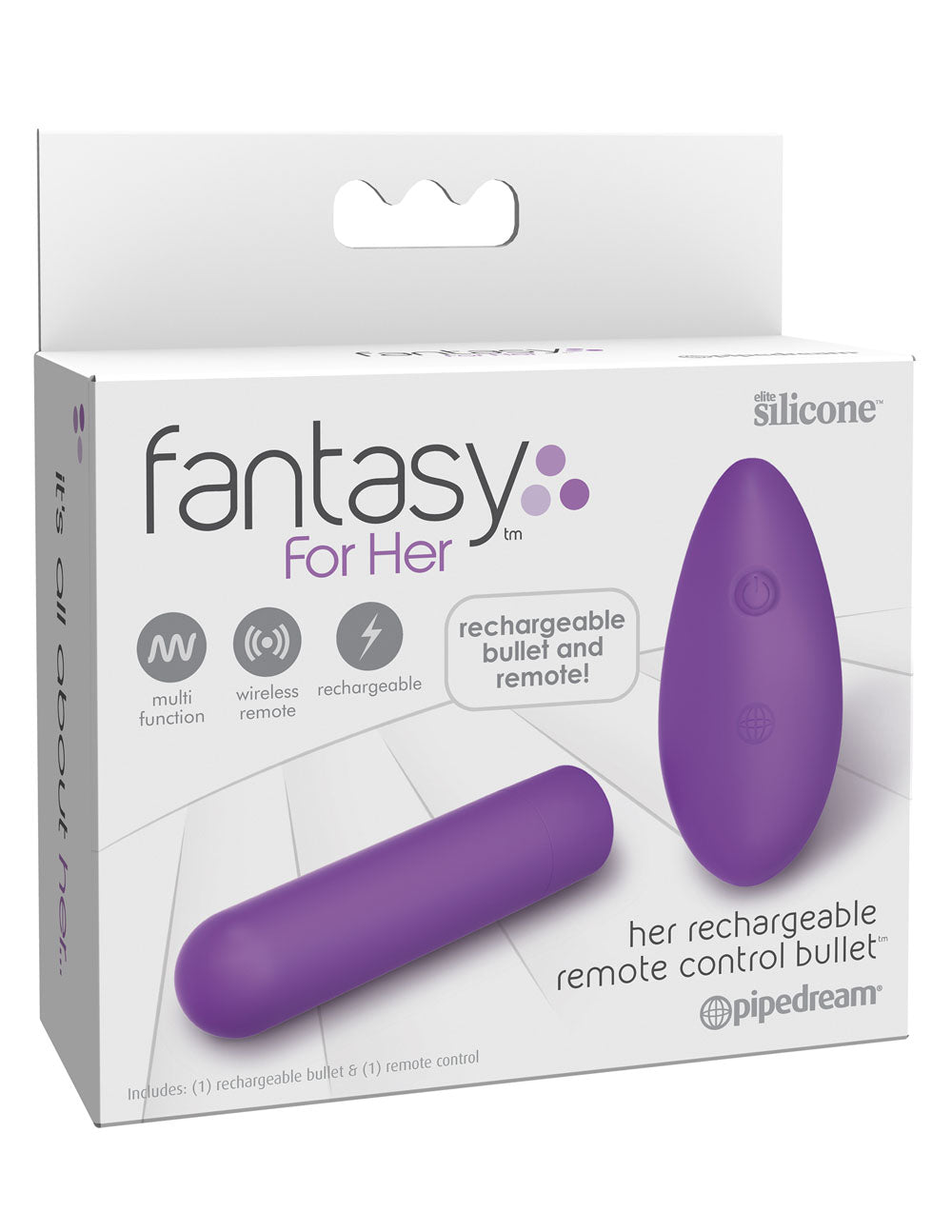 Fantasy for Her - Her Rechargeable Remote Control Bullet Purple by Pipedream