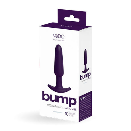 VeDO Bump Rechargeable Anal Vibe — Purple, 10 Vibration Modes - VI-P1513