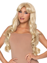 Leg Avenue 25" Wavy Curtain-Bang Wig — Blonde - LA-A2723