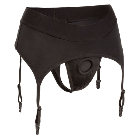CalExotics Boundless Thong Harness with Garter - 2XL/3XL, Black - SE2701203