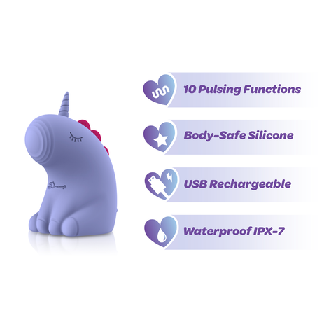 Dreamii Pulse Pulsing Unicorn Stimulator - Mystical Purple