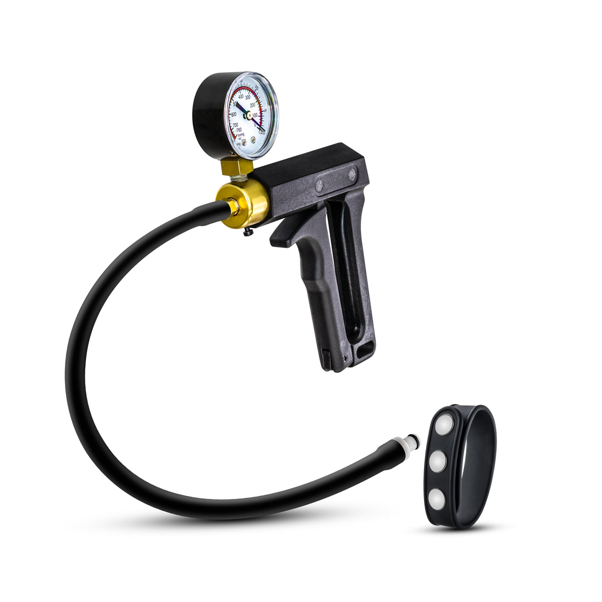 Blush Performance Pump Trigger Kit with Gauge, Silicone Tubing & Cock Strap - Black - BL-09401