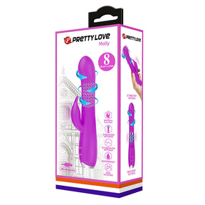 Pretty Love Molly Rotating Rabbit Vibrator — Purple, 8.07 in - BI-014692