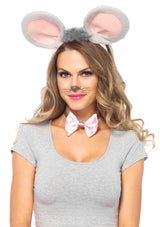 Leg Avenue 3‑Piece Grey Mouse Accessory Kit - LA-2158