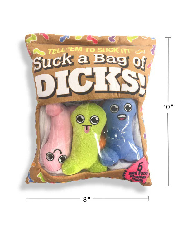 Suck a Bag of Dicks Plushy Pillow With 5 Dicks