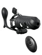 Pipedream Fantasy C-Ringz Remote-Controlled Vibrating Chastity Device with Ass-Gasm Plug, Black - PD5970-23