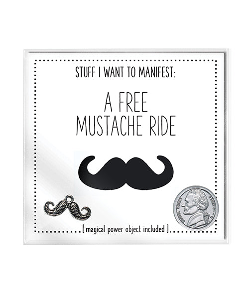 Warm Human A Free Mustache Ride Mini Card & Charm by Warm Human