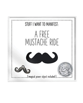 Warm Human A Free Mustache Ride Mini Card & Charm by Warm Human
