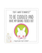 Warm Human To Be Cuddled + Have My Brains Fucked Out Mini Card & Charm by Warm Human