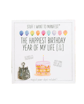 Warm Human The Best Birthday Year of My Life (So Far) Mini Card & Charm by Warm Human