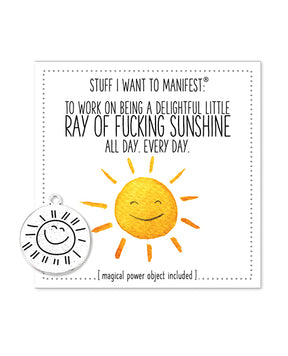 Warm Human Ray of Fucking Sunshine Mini Card & Charm by Warm Human