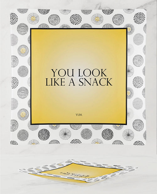 Warm Human You Look Like a Snack Glass Trinket Tray by Warm Human