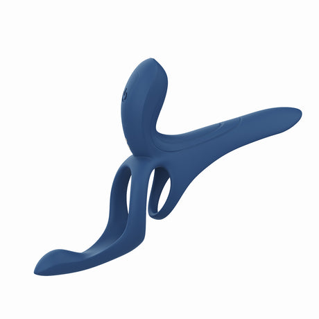 Honey Play Box Pleasure Pivot App-Controlled Couples Vibrator — Navy Blue - H-VS-22-959BLU