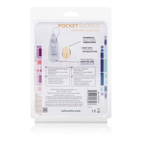 CalExotics Pocket Exotics Vibrating Egg — Gold - SE1103072