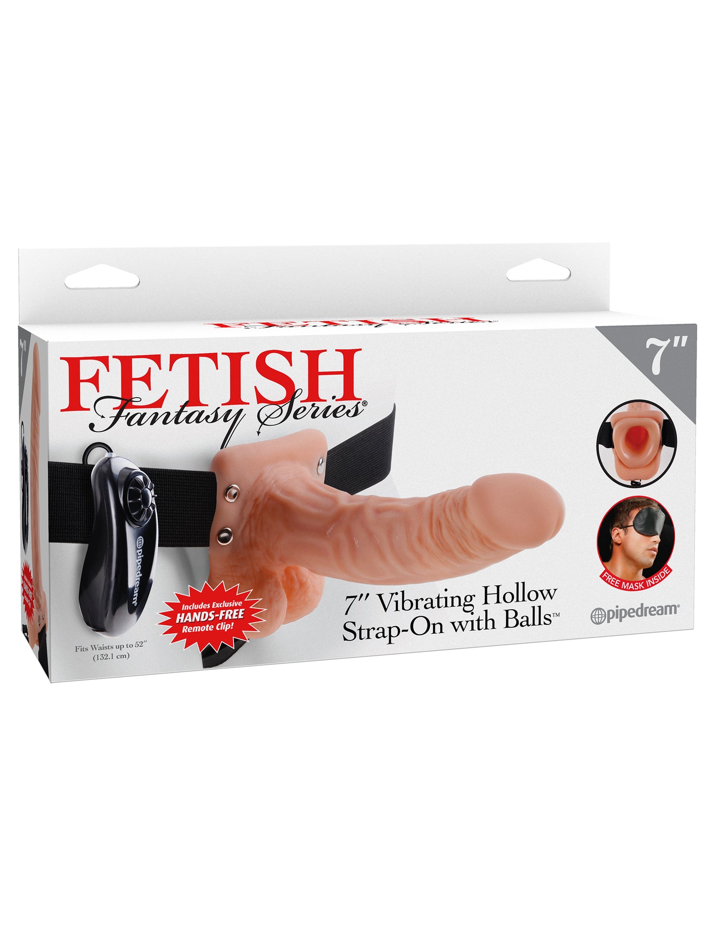 Fetish Fantasy Series 7-Inch Vibrating Hollow Strap-on With Balls - Flesh by Pipedream