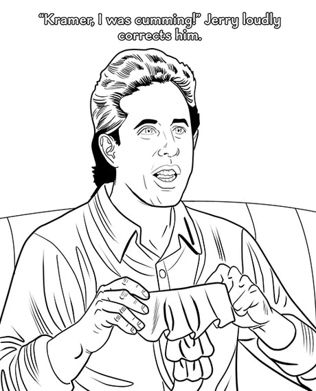 Wood Rocket Sexfeld Parody Coloring Book — 28 Pages