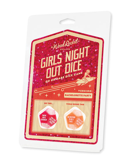 Wood Rocket Do or Dare Dice Game for Girls' Night — Red, 28mm