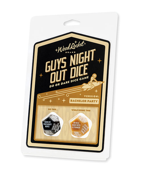 Wood Rocket Guys Night Out Do or Dare Dice Game - Black by Wood Rocket