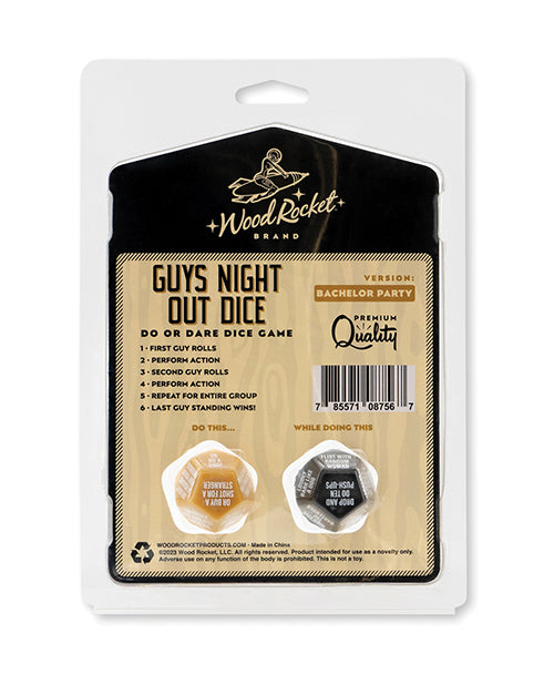 Wood Rocket Guys Night Out Do or Dare Dice Game - Black by Wood Rocket