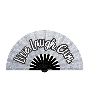 Wood Rocket Live Laugh Cum Fan - Silver Glitter, Black / White by Wood Rocket