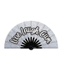 Wood Rocket Live Laugh Cum Fan - Silver Glitter, Black / White by Wood Rocket