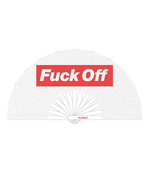 Wood Rocket Fuck Off Fan - White/Red by Wood Rocket