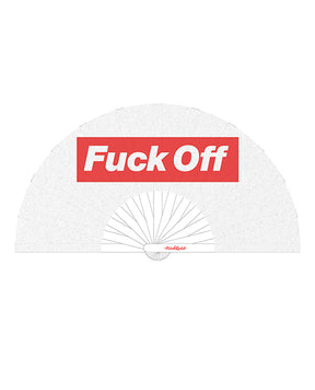 Wood Rocket Fuck Off Fan - White/Red by Wood Rocket